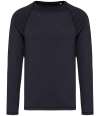 NS338 Native Spirit Raglan Long Sleeve Washed T-Shirt Washed Coal Grey colour image